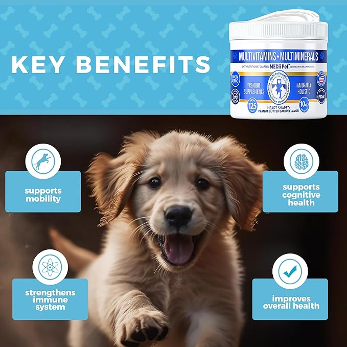 MEDII PET Multivitamin & Mineral Replacement - Multivitamins For Dogs That Boost Their Health