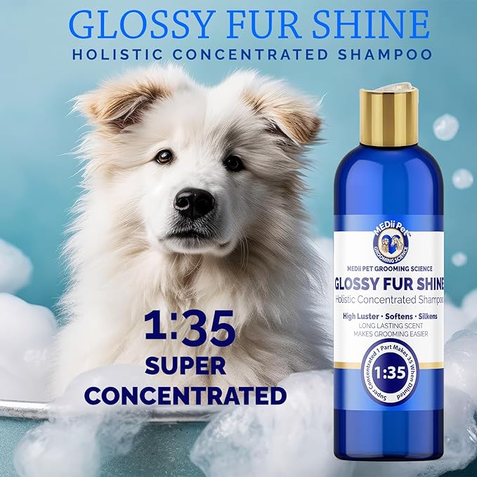 MEDii Pet Dog Whitening Shampoo | Brighten and Revitalize Your Dog's Coat