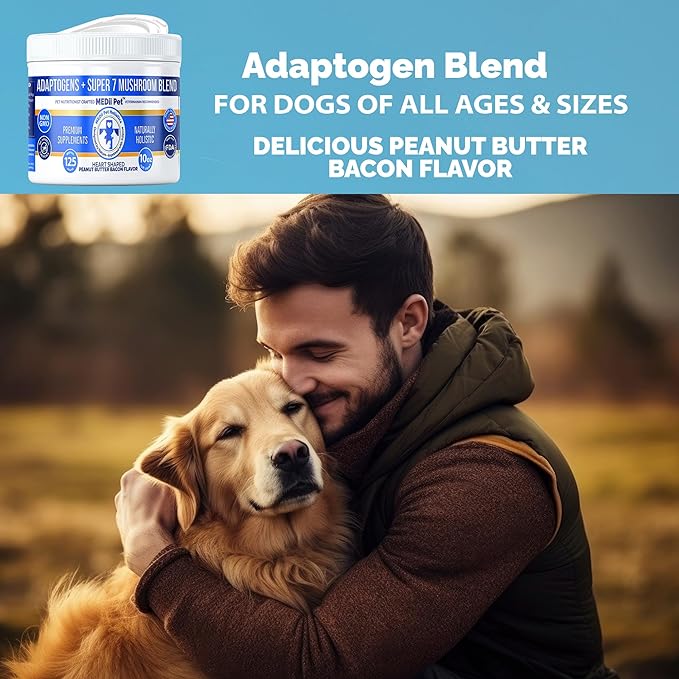 MEDii Pet Super 7 Dogs Mushrooms Blend  - Natural Dog Joint Supplements and Immune Booster