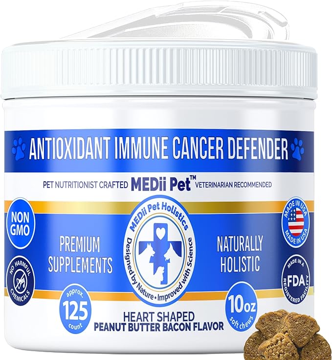 MEDii Pet Antioxidants for Dogs - Natural Anti-Cancer and Immune Support Chews